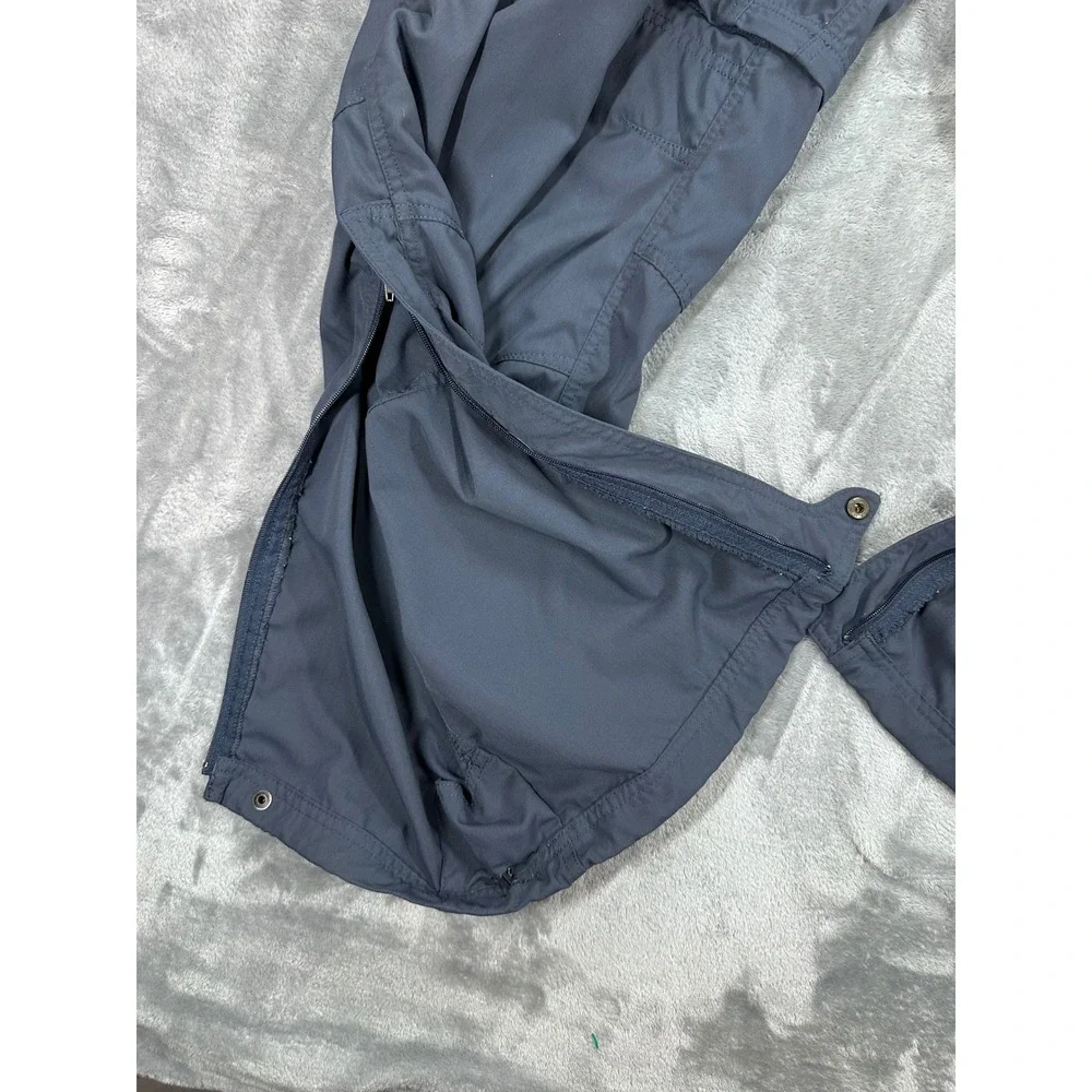 LL‎ Bean Mens XL Regular Convertible Hiking Pants Gray Blue Nylon Zip Off 0DUF2